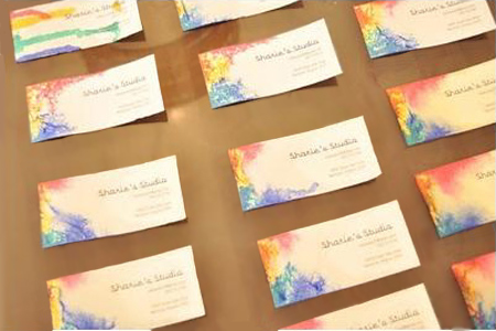 unique and colourful business cards 