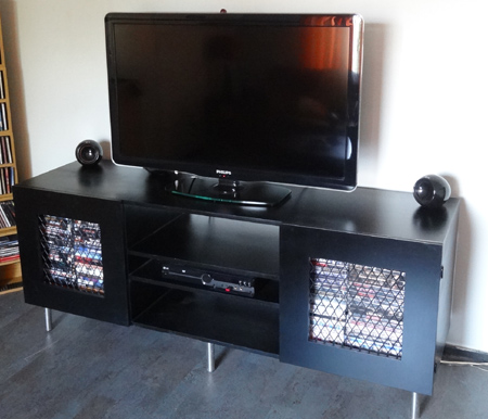 Build a flat-screen TV unit or cabinet modular design