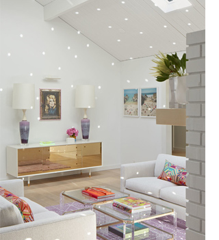 skylights and white painted panelling light bright home