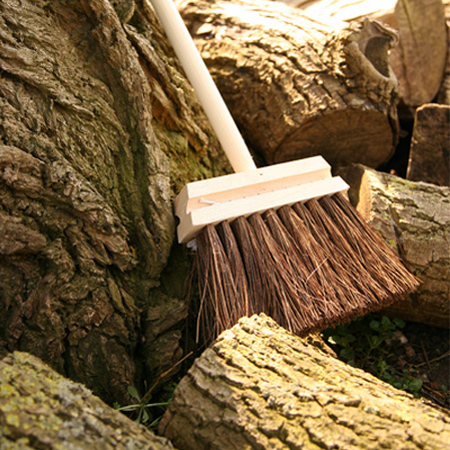 make a garden broom brush