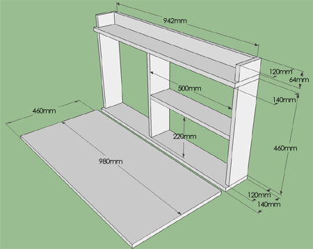 outdoor bar for deck, braai, patio, garden