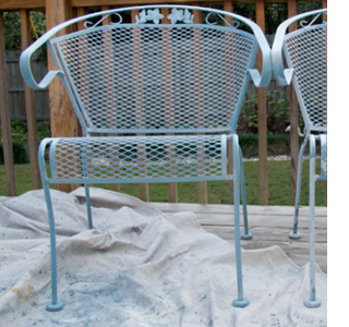 restore revamp steel garden furniture with dremel and rust oleum