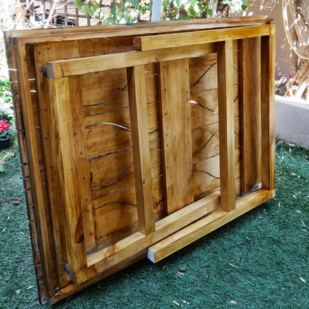 diy folding portable garden table for deck or patio