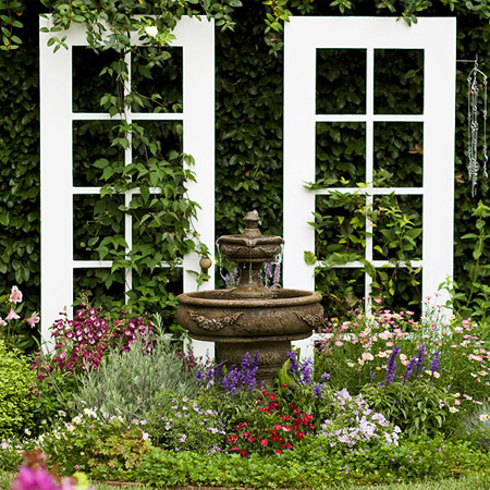 ideas and ways to repurpose upcycle recycle use old doors garden feature focal point