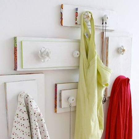 Repurpose an old drawer into a coat hook hanger