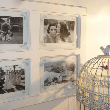 DIY vintage reclaimed window frame picture gallery 