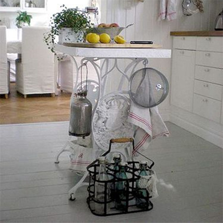 sewing machine stand table kitchen island