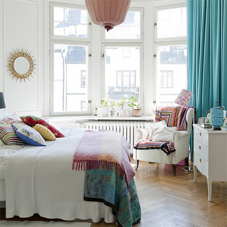 decorating with white living spaces interiors bedroom with colourful accessories