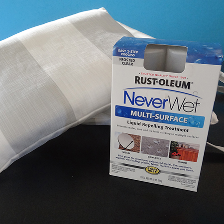 rustoleum neverwet applied to outdoor cushions pillows