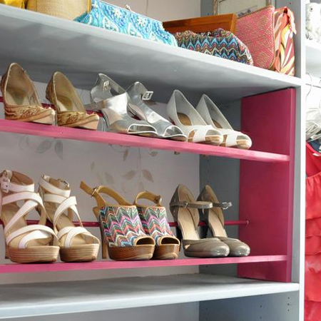 Shoe storage ideas DIY shelf