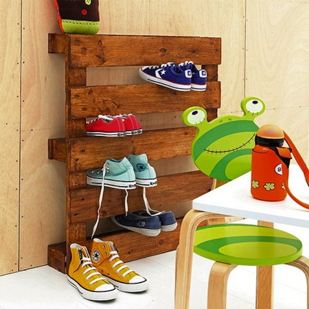 Shoe storage ideas reclaimed pallets