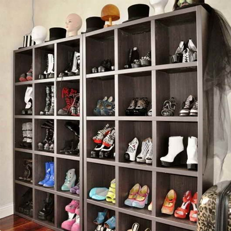 Shoe storage ideas display shelves