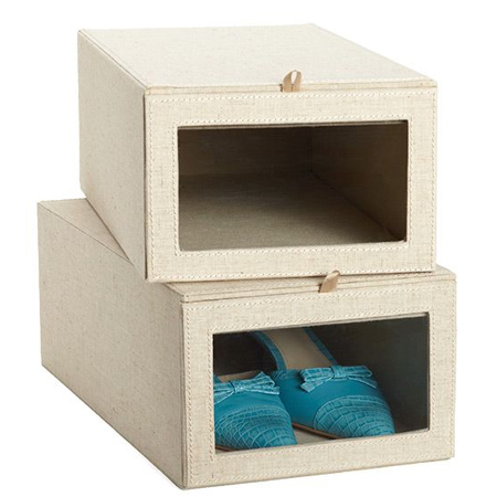 Shoe storage ideas recycled boxes with dislay window