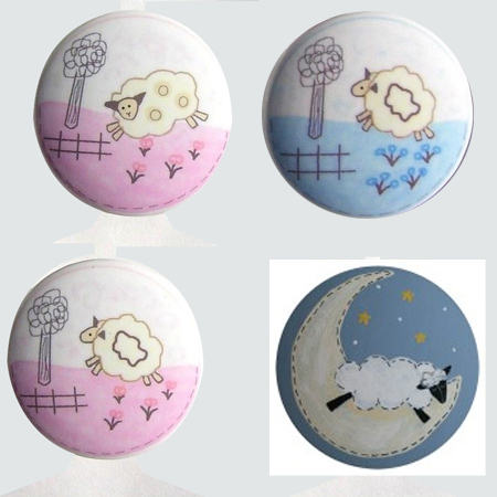 Decorate a gender-neutral nursery with a lamb or sheep theme, pine knobs lamb or sheep designs
