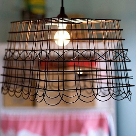 Crafty ideas to use wire for home decor projects basket wire lampshade