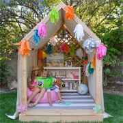 Reading corner for outdoor kids