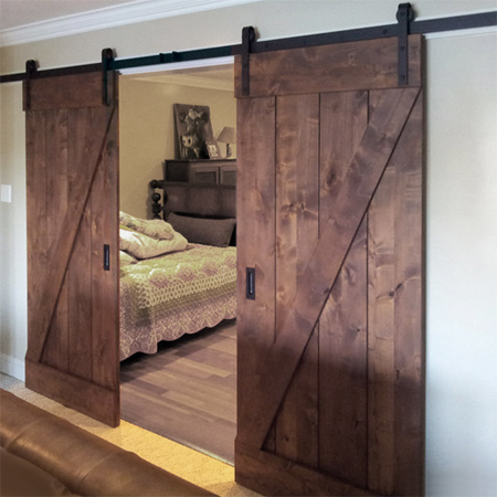 instructions make a barn style sliding door or fit sliding door kit - or make sliding door hardware