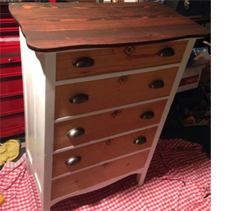 Restore antique or vintage chest of drawers stain wood