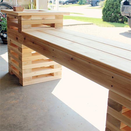 how to make diy wood slat garden bench