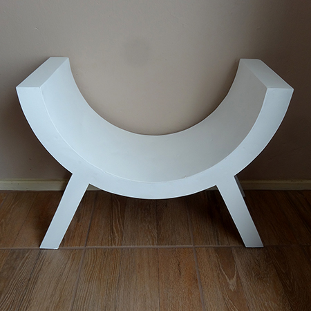 curved seat bench photo prop dressing table stool