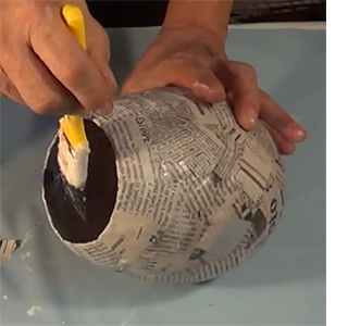 Make these easy paper mache pots