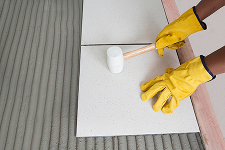 choose the right proper correct tile adhesive and latex additive