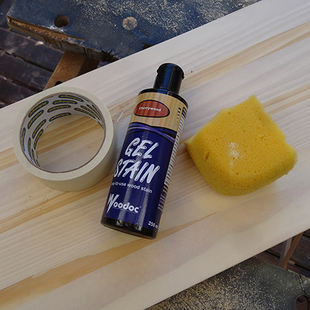 how to make a table board using gel stain