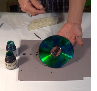 Mosaic picture frames with CDs