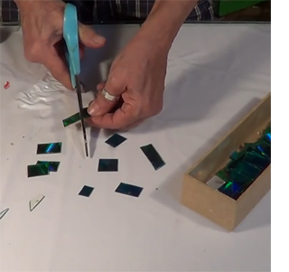 Mosaic picture frames with CDs