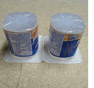 Drawer dividers with yoghurt cups 