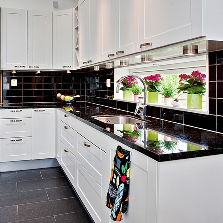 decorating with white living spaces interiors black and white kitchen