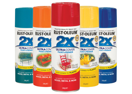 Rust-Oleum 2X spray paint colours