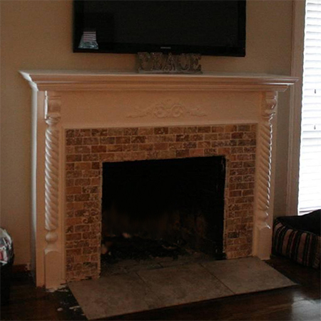 revamp fireplace surround with diy frame
