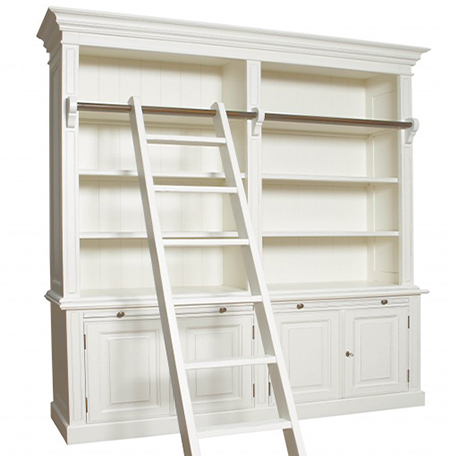library bookshelf bookcase with ladder
