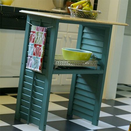 Recycled items for practical kitchens