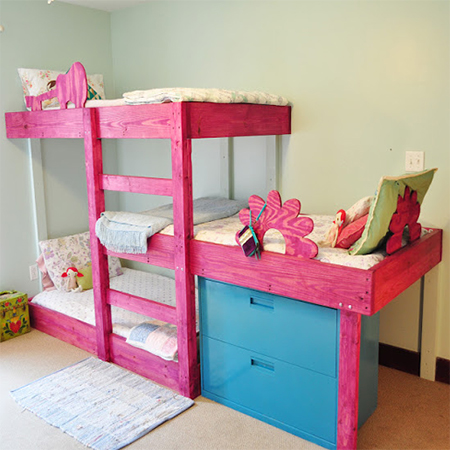Project Plans Diy 3 Level Bunk Beds, 3 Story Bunk Bed