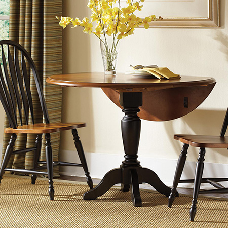 Make a diy circular or round drop-leaf dining table