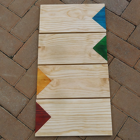 colourful cutting board or serving platters