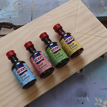 food colouring wood stain
