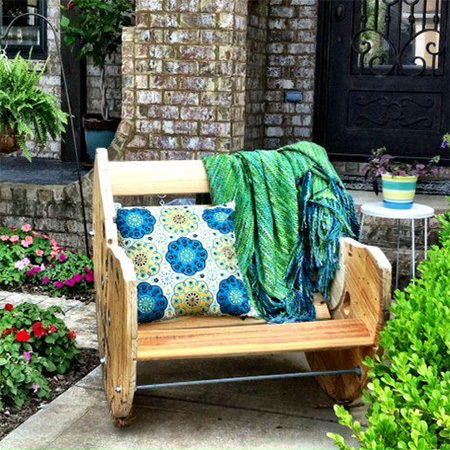 Cable spool chairs for garden or patio