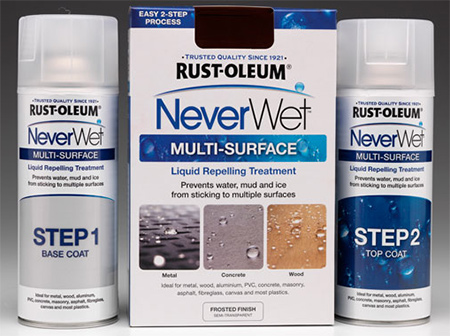 use rustoleum never wet to coat fabric wrapped charger plates