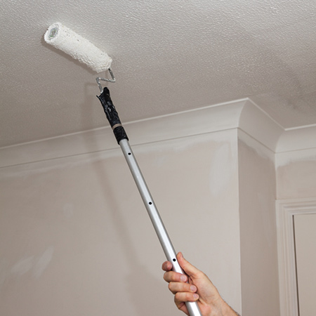 paint ceiling and cover up water or mould stains with prominent paints ceiling paint