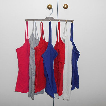 space saving closet ideas make a strappy-T or vest hanger