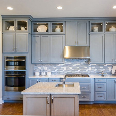 ideas decorating with blue cabinets for kitchens