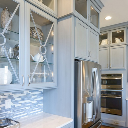 ideas decorating with blue cabinets for kitchen