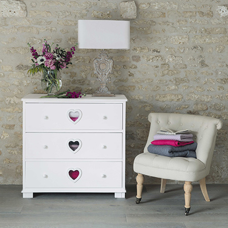 diy make chest of drawers with heart cut outs