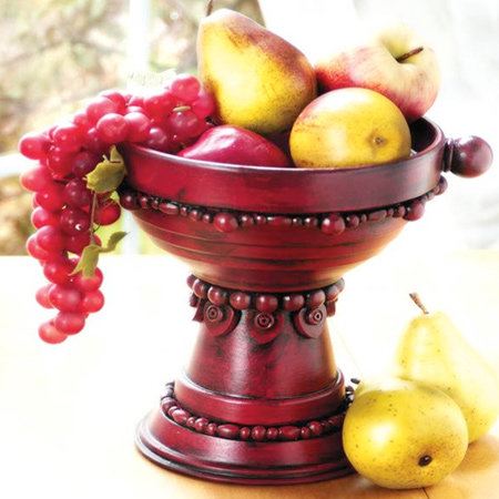 terra cotta pots to make a fruit display stand
