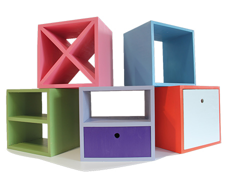 make diy colourful storage cubes with laminated pine and rustoleum 2x spray paint