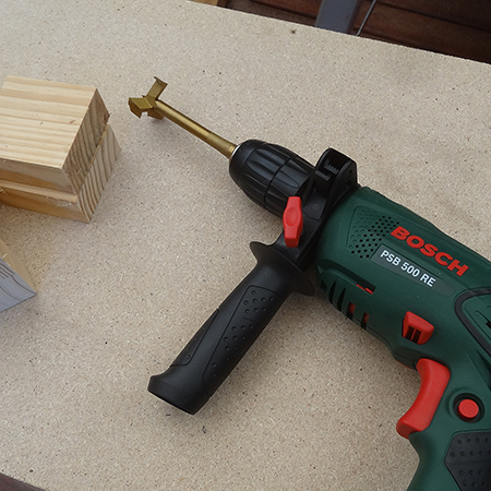 diy make a wooden ring box bosch compact drill and MAD bit