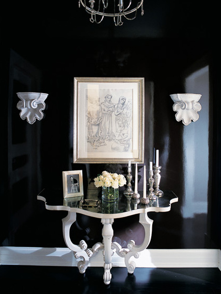Reinvent furniture with matt white paint and dress up an entrance hall with gloss black